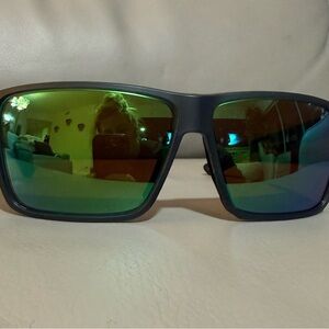 Costa Rincon II Men's Matte Smoke Frame Green Mirror Lens Polarized sunglasses